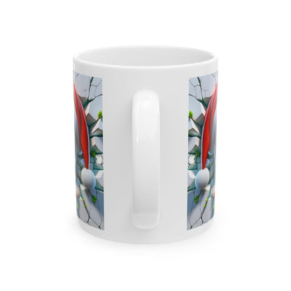 Staffy style 3d mug xmas - perfect for hot drinks this holiday season - drinkware ceramic washable reuse reusable coffee cup tumbler dog pup