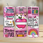 Cute girly teacher tumbler - perfect gift for the classroom - 20oz - mug, drinkware flasks bottled water bottles portable teacher gifts scho
