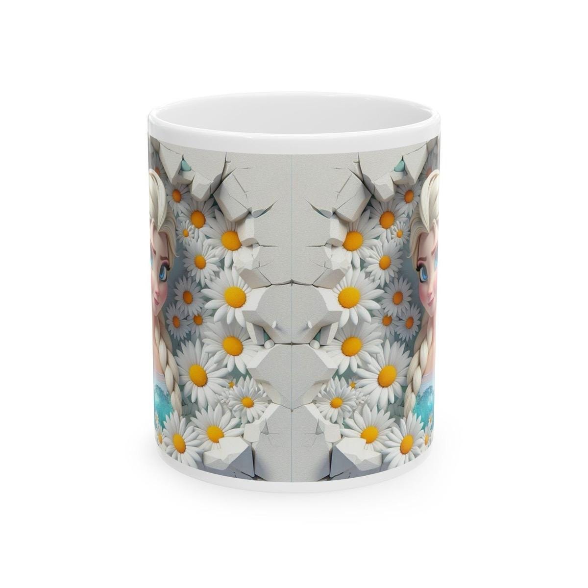 Elsa princess 3d style mug - christmas secret santa stocking filler - perfect for hot drinks - drinkware cup tumblers reuse reusable washabl
