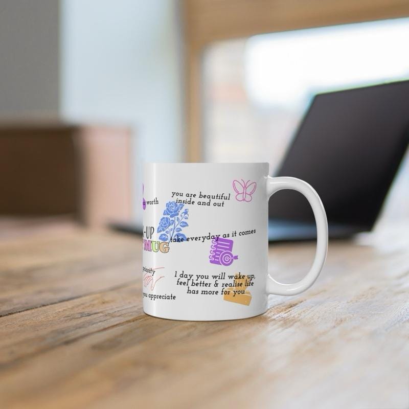 The break up support mug - heartbroken gifts for friends - cute mug for mental health and self-love - cup, drinkware tumblers reusable washa