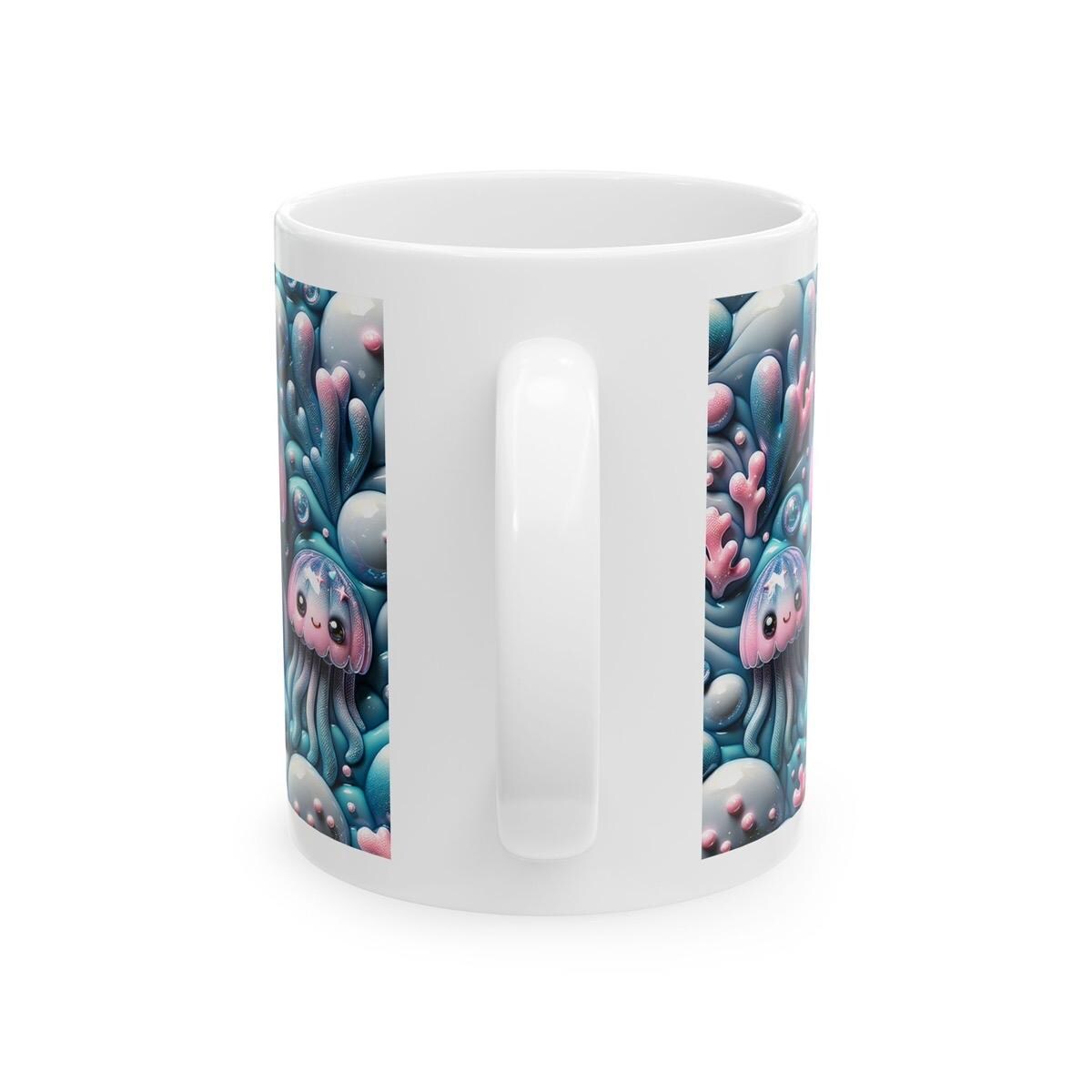Jellyfish joy 3d mug - perfect for your morning coffee - tumblers, drinkware bottles cup glass washable reusable ceramic reuse xmas mugs tea