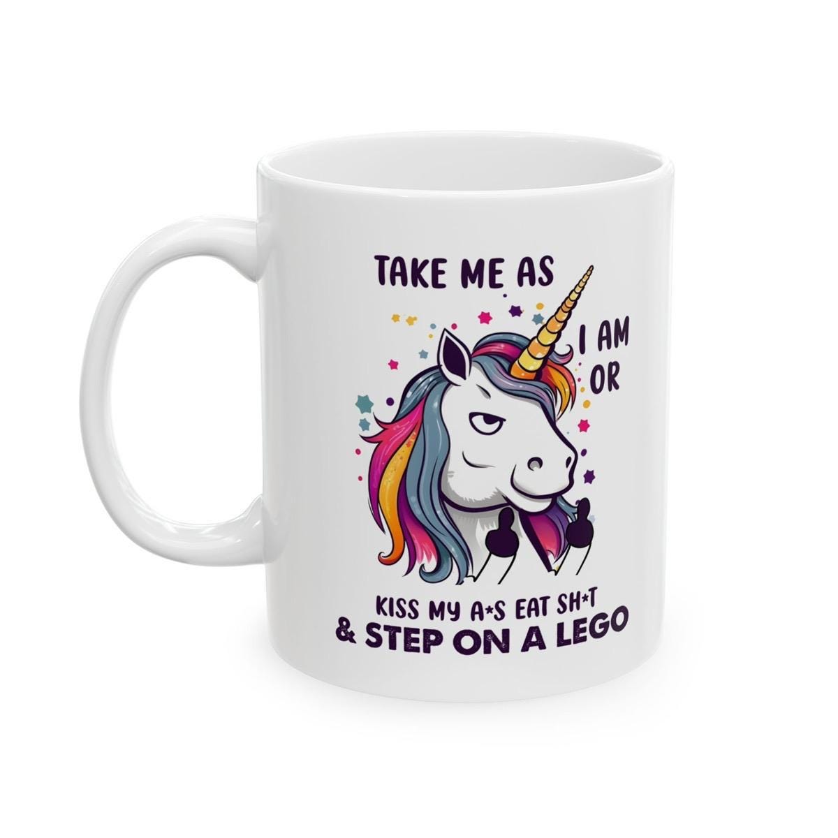 Funny sarcastic rude mug gifts - take me as i am or eat my ass - tumblers, drinkware cup reusable washable ceramic reuse coffee mugs cute no