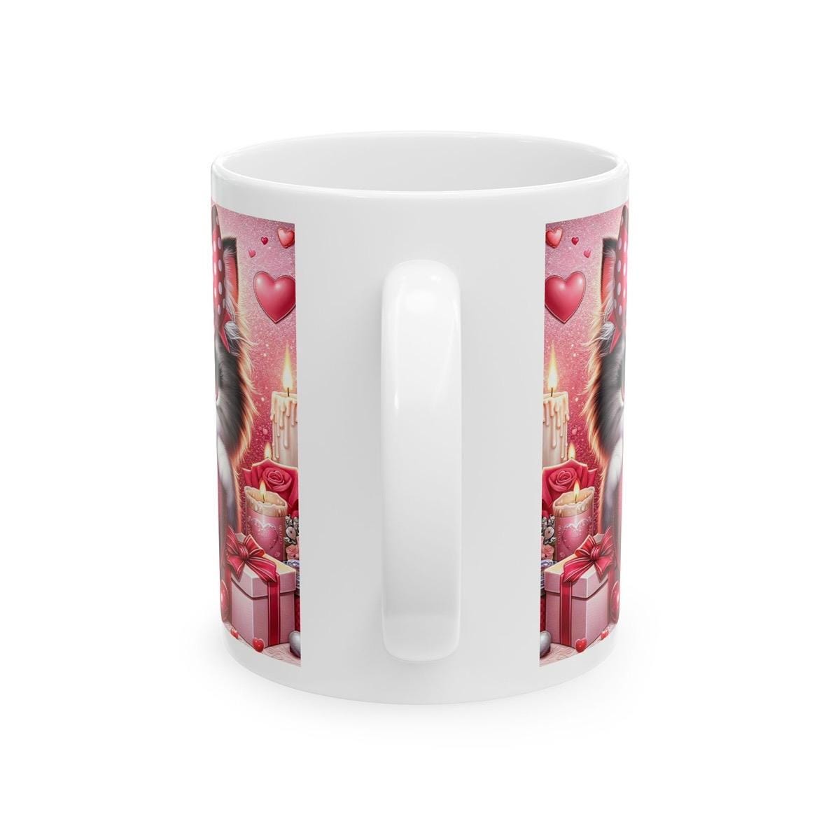 Loveheart kitten valentines mug - perfect gift for xmas christmas - drinkware, tumblers cup reuse girlfriend boyfriend wife husband washable