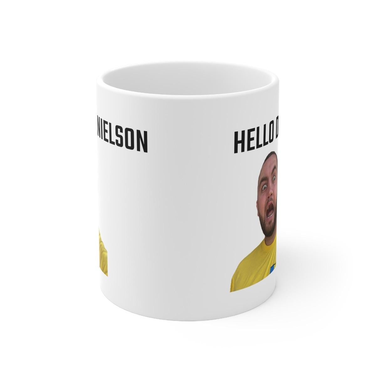 Hello danielson ceramic mashtag mug - perfect for drinks - drinkware coffee printed stylish tea tumbler washable cup reuse reusable xmas mug