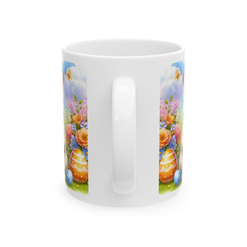 Easter puppy dog mug - cute gift - perfect for hot drinks - drinkware, tumblers cup bottles reusable washable portable reuse ceramic coffee