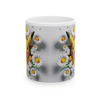 Pikachu style 3d mug - perfect christmas secret santa gift for drink lovers - drinkware reusable reuse washable ceramic cup tumbler coffee x