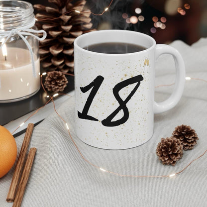 18th birthday mug gift - perfect for celebrating - drinkware, cup tumblers washable ceramic reusable reuse coffee bottles cute him her girly