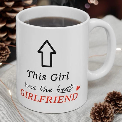 Funny cute mug - perfect valentine's gift for the best girlfriend - washable, bottles, tumblers, drinkware, cup reusable ceramic reuse coffe