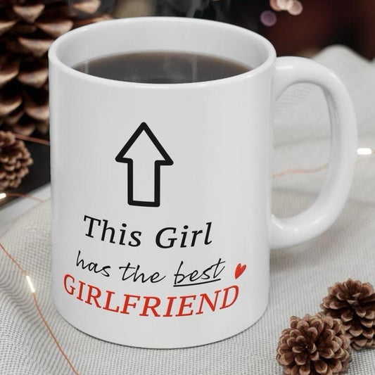 Funny cute mug - perfect valentine's gift for the best girlfriend - washable, bottles, tumblers, drinkware, cup reusable ceramic reuse coffe