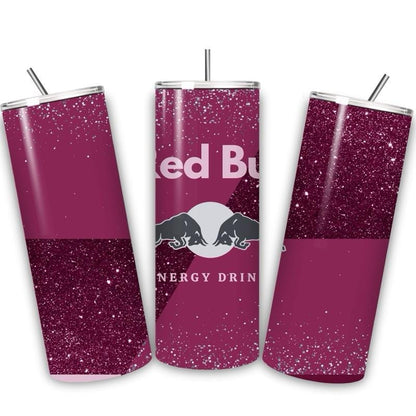 Red bull tumbler 20oz - burgundy glitter style perfect for on-the-go hydration - vacuum flask - cup drinkware mug bottles water bottles bott