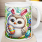 Easter owl mug - cute gift - perfect for hot drinks - drinkware, tumblers cup bottles reusable washable portable reuse ceramic coffee easter