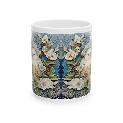 Winter songbirds mug - perfect christmas gift for secret santa or stocking filler drinkware tumbler washable reuse cup ceramic reusable coff