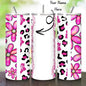 Personalised tumbler floral leopard print style 20oz - perfect for on-the-go hydration - vacuum flask - cup drinkware mug bottles water bott