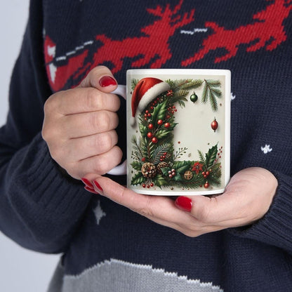 Personalised 'l' edition christmas mug - unique gift for xmas - stocking filler - drinkware washable reusable reuse ceramic cup tumbler coff
