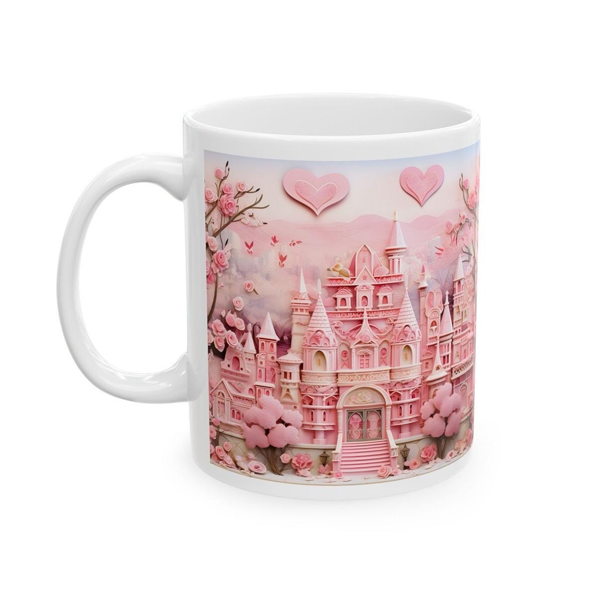 Barbie princess castle mug - perfect valentine's day gift for tea or coffee lovers - cup, drinkware tumblers washable reusable ceramic reuse