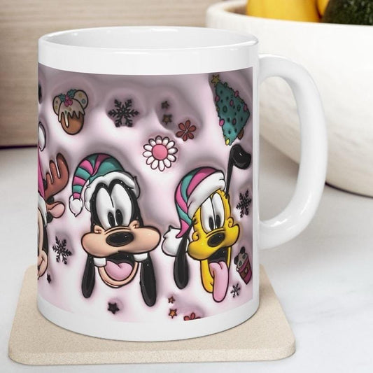 Cute stocking filler mug xmas goofy secret santa gift - perfect christmas gift drinkware washable tumbler reusable reuse cup coffee ceramic