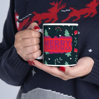 Cute xmas mug merry christmas mug for festive beverages - drinkware reusable washable reuse tumbler cup ceramic coffee tea xmas mugs secret