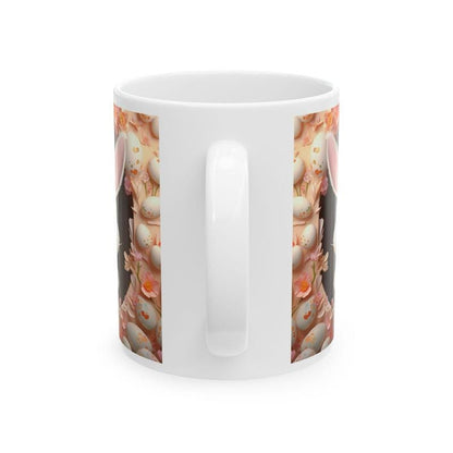 Easter bunny mug - cute gift - perfect for hot drinks - drinkware, tumblers cup bottles reusable washable portable reuse ceramic coffee east