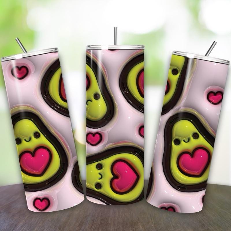Avocado summer fruit 20oz tumbler - perfect for any occasion drinkware flasks mug bottles water bottles bottled stylish beverage portable fl