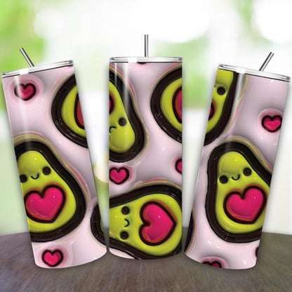 Avocado summer fruit 20oz tumbler - perfect for any occasion drinkware flasks mug bottles water bottles bottled stylish beverage portable fl