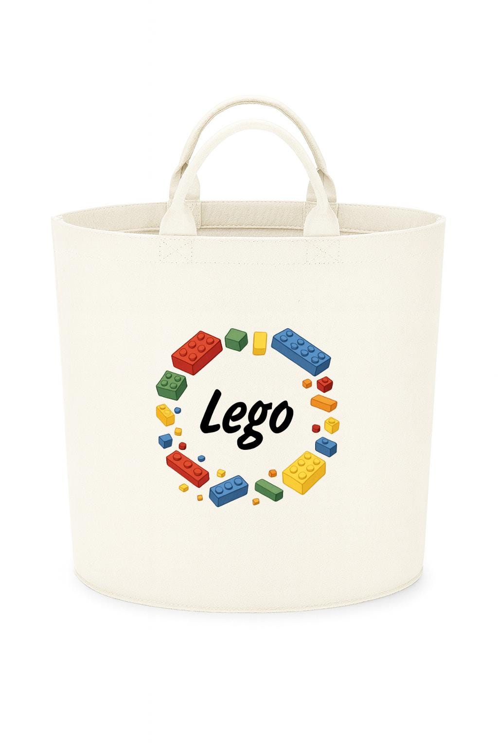Personalised building blocks storage Felt Trug, perfect gifts boys kids gift fun storage basket trugs toy storage cute friend leg