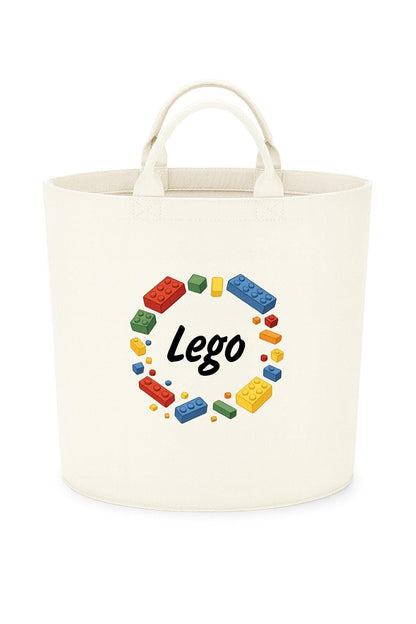 Personalised building blocks storage Felt Trug, perfect gifts boys kids gift fun storage basket trugs toy storage cute friend leg