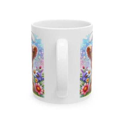 Easter highland cow mug - cute gift - perfect for hot drinks - drinkware, tumblers cup bottles reusable washable portable reuse ceramic coff
