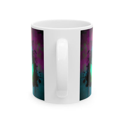 Xbox lover style gamer mug with neon design - perfect for gaming and coffee lovers - drinkware tumbler cup ceramic washable reuse reusable t