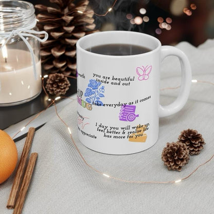 The break up support mug - heartbroken gifts for friends - cute mug for mental health and self-love - cup, drinkware tumblers reusable washa
