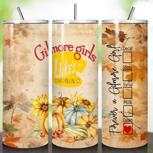 Gilmore girls tumbler 20oz - perfect for on-the-go hydration - vacuum flask - cup drinkware mug bottles water bottles bottled portable gifts