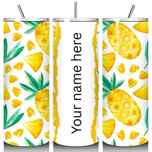Pineapple tumbler 20oz - summer fruit ’ perfect for on-the-go hydration - vacuum flask - cup drinkware mug bottles water bottles bottled p