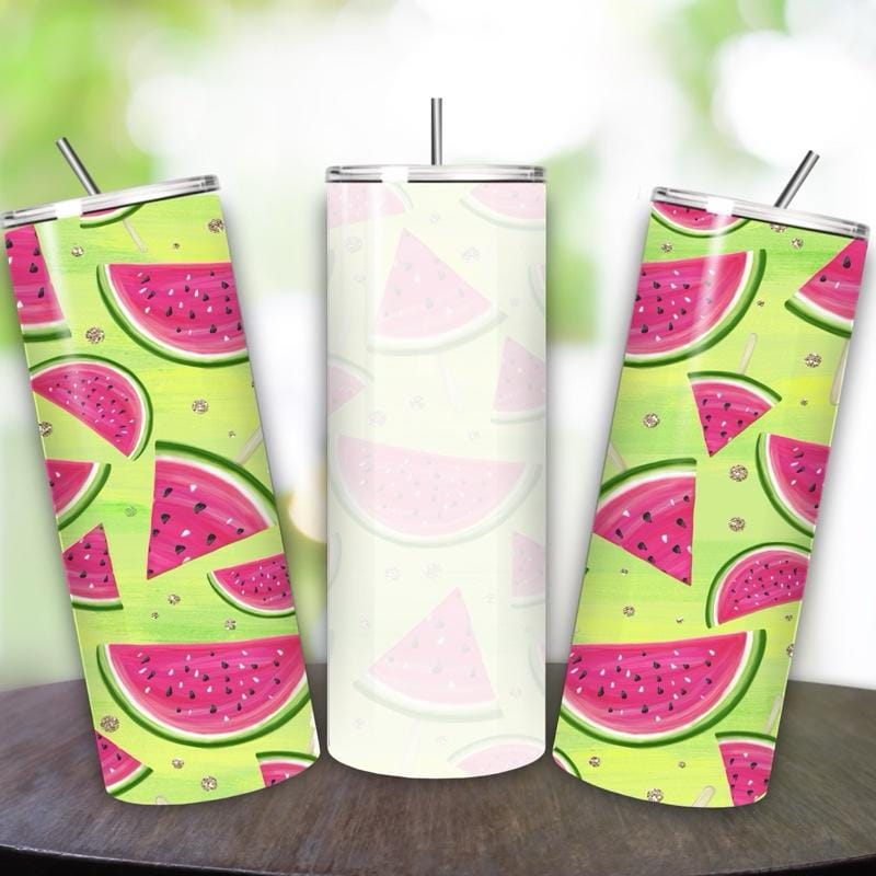 Personalised tumbler watermelon melon style 20oz - perfect for on-the-go hydration - vacuum flask - cup drinkware mug bottles water bottles