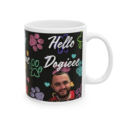 Hello doggie mug mashtag brady hello doggy mug - perfect for drinks - cup, drinkware washable reusable tumblers reuse ceramic coffee bottles