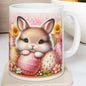 Easter bunny mug - cute gift - perfect for hot drinks - drinkware, tumblers cup bottles reusable washable portable reuse ceramic coffee east