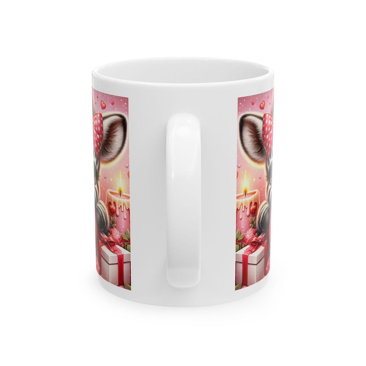 Cute zebra heart valentine’s day mug - perfect for valentine’s day celebration - tumblers, drinkware cup bottles washable reusable ceram