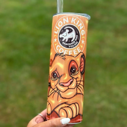 Lion king simba 20oz tumbler style - perfect for any occasion drinkware flasks mug bottles water bottles bottled stylish beverage portable f