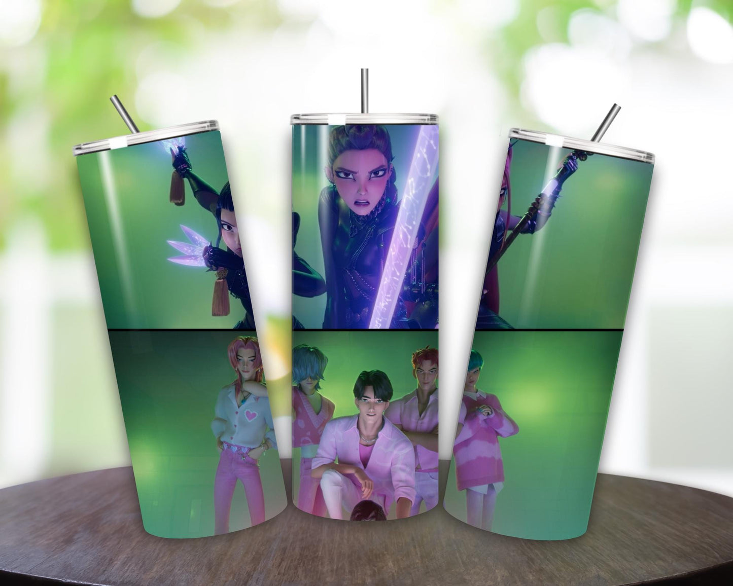 K pop demon hunters style tumbler 20oz cute fun gift cups mugs tumblers