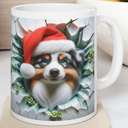 Funny dog christmas mug - perfect gift for any occasion - cup, drinkware tumblers reusable washable coffee ceramic reuse customized cute mug