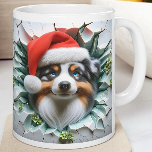 Funny dog christmas mug - perfect gift for any occasion - cup, drinkware tumblers reusable washable coffee ceramic reuse customized cute mug