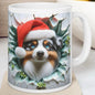Funny dog christmas mug - perfect gift for any occasion - cup, drinkware tumblers reusable washable coffee ceramic reuse customized cute mug