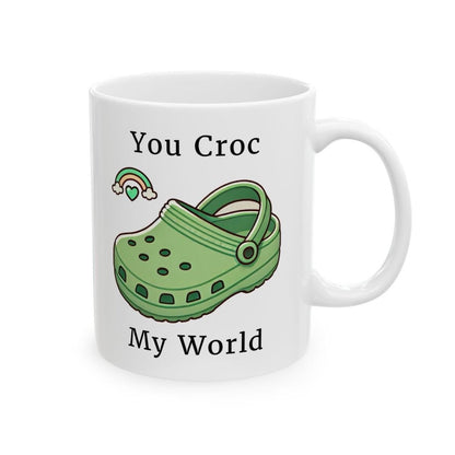 You croc my world funny cute mug - perfect gift for valentine's day - tumbler and drinking cup - drinkware, tumblers bottles reusable washab