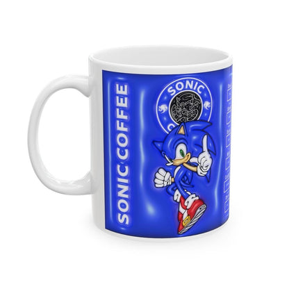 Sonic style mug gifts - perfect for coffee and tea - drinkware, cup tumblers ceramic reuse reusable washable cute gifts mugs