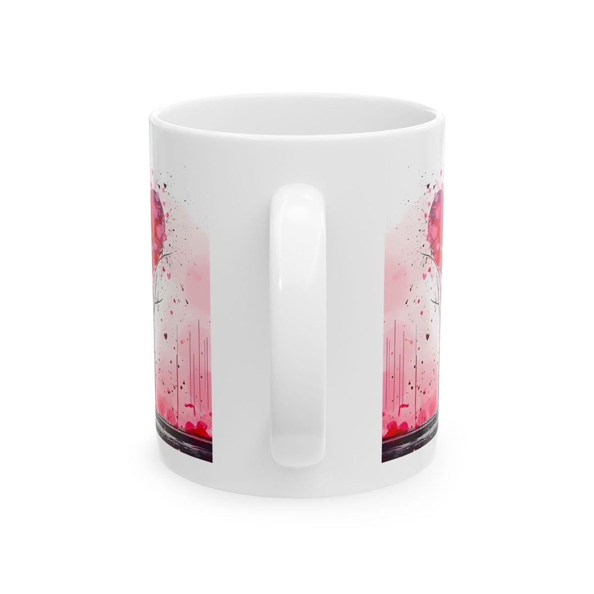 Ballon love hearts couple mug - cute valentine's xmas christmas secret santa stocking filler gifts drinkware tumbler cup washable reuse girl
