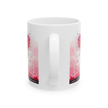 Ballon love hearts couple mug - cute valentine's xmas christmas secret santa stocking filler gifts drinkware tumbler cup washable reuse girl