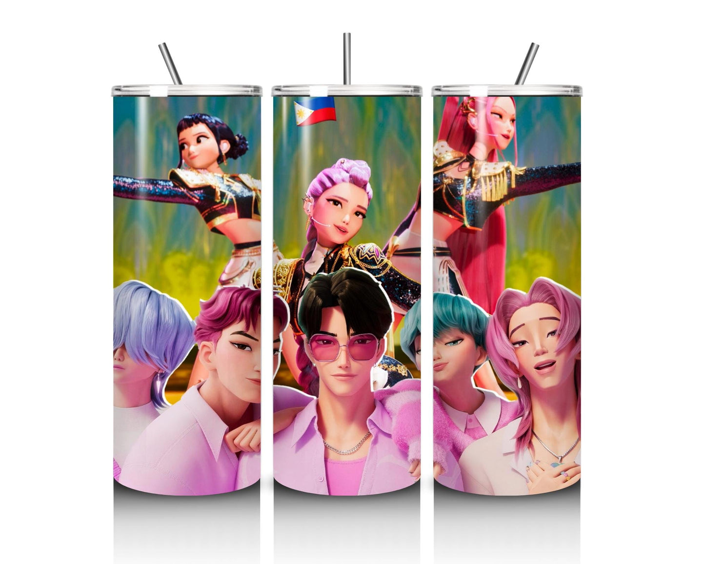 K pop demon hunters style tumbler 20oz cute fun gift cups mugs tumblers