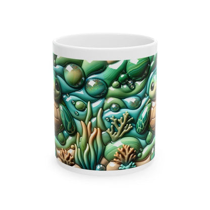 Cute baby turtle 3d mug - perfect for gifts tumblers, drinkware  cup bottle bottle washable reusable reusable reuse ceramic coffee xmas mugs