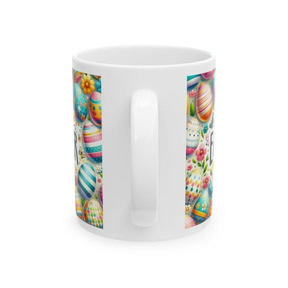Happy easter mug - cute gift - perfect for hot drinks - drinkware, tumblers cup bottles reusable washable portable reuse ceramic coffee east