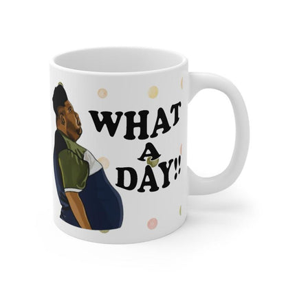 What a day mug harvey price mug - funny gift for coffee lovers - drinkware, tumblers funny mugs funny gifts 11oz washable reusable ceramic r