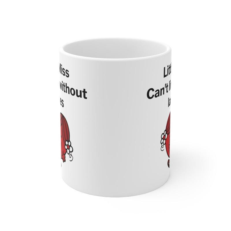 Lil miss can't live without lashes funny mug - perfect gift for girlfriend, wife, mother, or mum - tumblers, drinkware cup washable ceramic