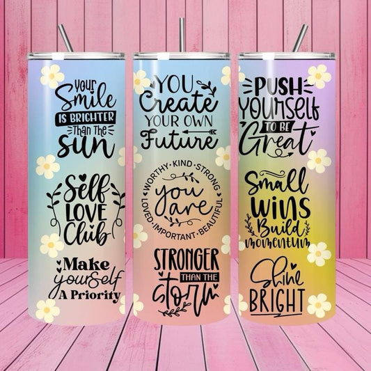 Self love mental health cute girly 20oz tumbler - perfect for your drinkware needs - cup mug flasks bottles water bottles bottled portable m